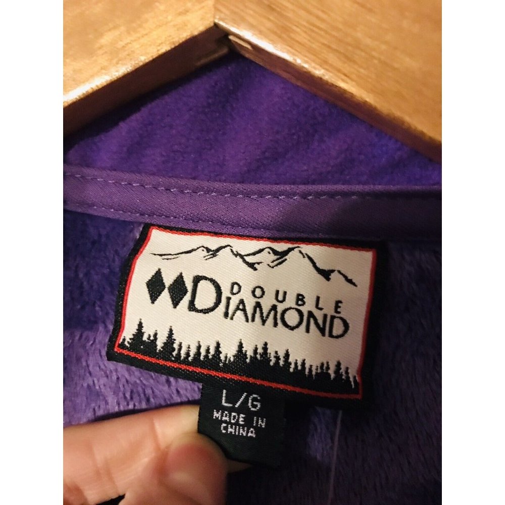 Double Diamond Women's Large Jacket Purple Fleece Lining New - Picture 5 of 8